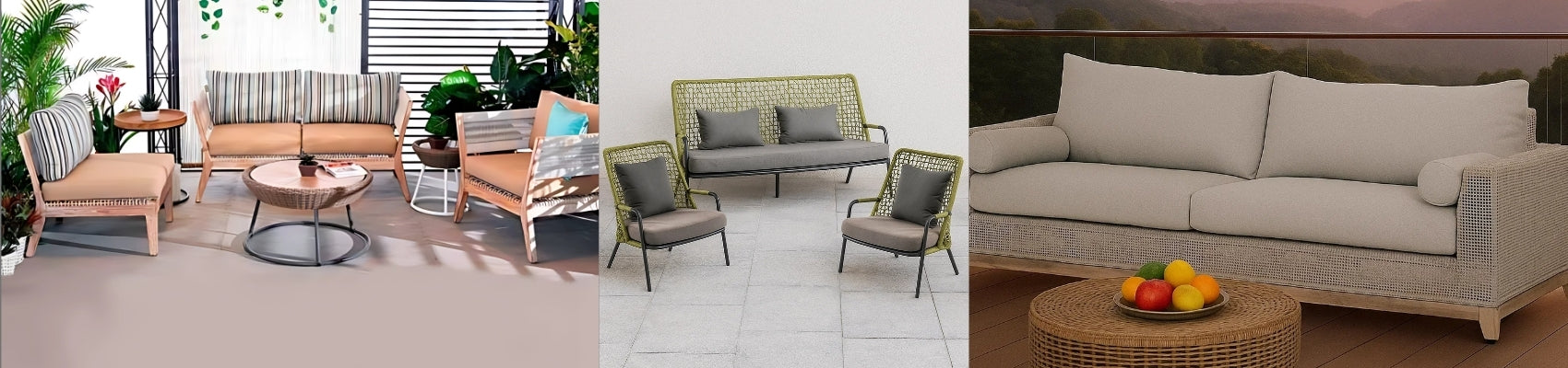 Braided Rope Sofa Set - Outdoor Sofa Sets Lounge - आउटडोर सोफा सेट