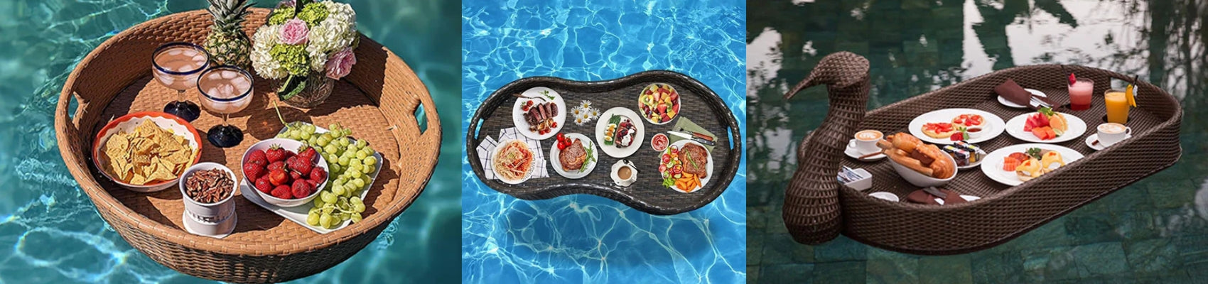Outdoor Wicker Floating Tray