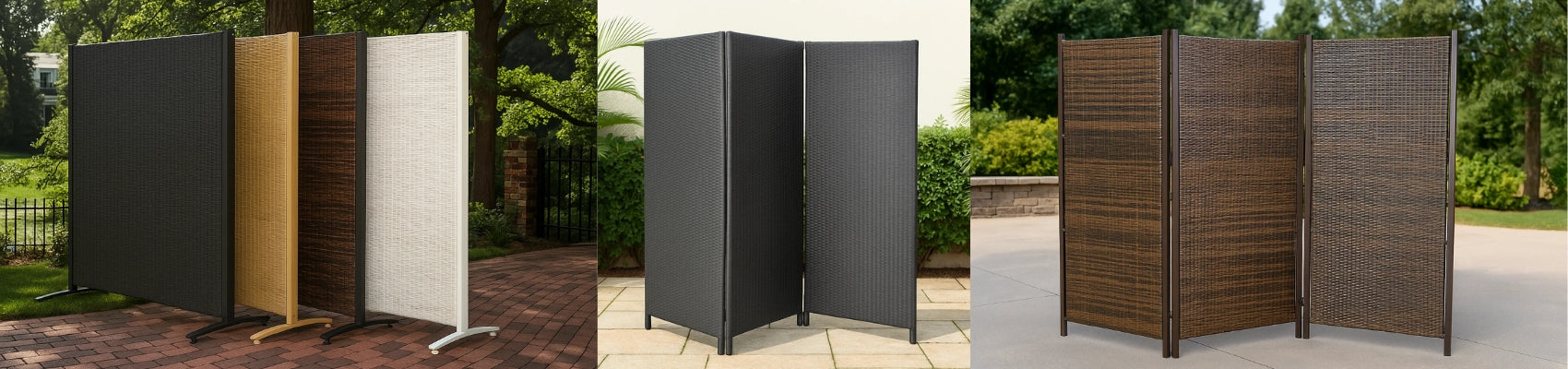 Outdoor Wicker Partition | विकर प्राइवेसी स्क्रीन / Garden Divider & Patio Furniture by Luxox