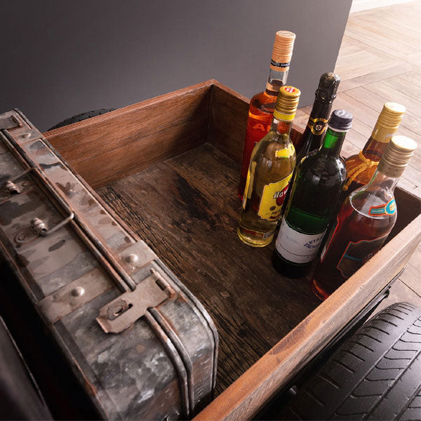 Antique Rustic Automobile Furniture - Wine Cabinet - AutoRevive
