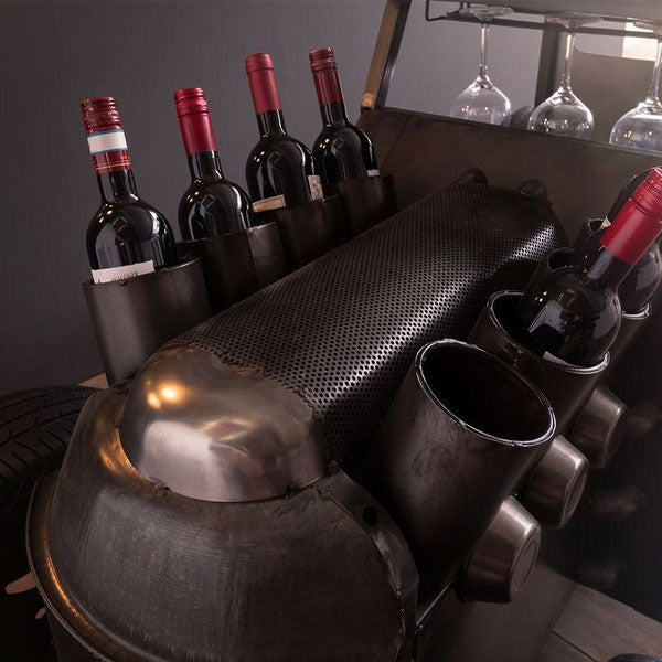 Antique Rustic Automobile Furniture - Wine Cabinet - AutoRevive
