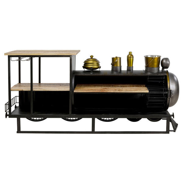 Antique Rustic Automobile Furniture - Wine Cabinet - Rustic RailCraft