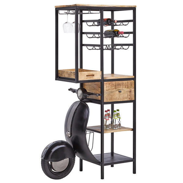 Antique Rustic Automobile Furniture - Wine Cabinet - VinoScooter Classic