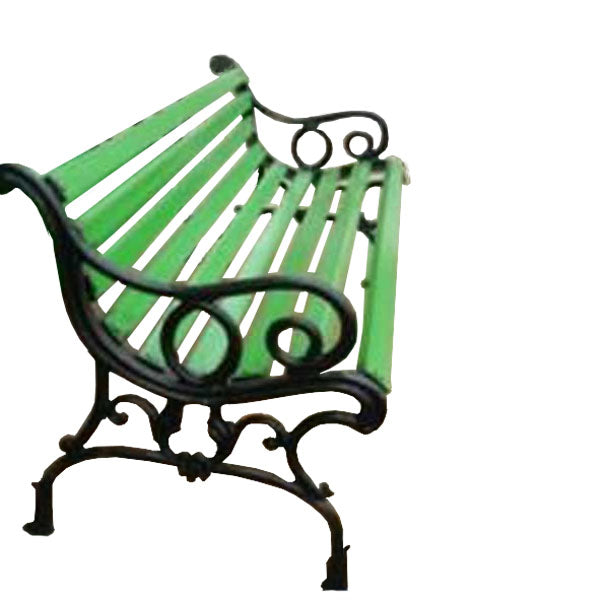 कास्ट एल्युमिनियम आउटडोर फर्नीचर - गार्डन बेंच - पैड