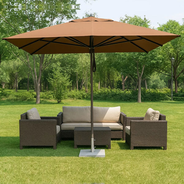 Garden Umbrella - Sun Shade - Patio Parasol - Square Umbrella - Coastal Quad