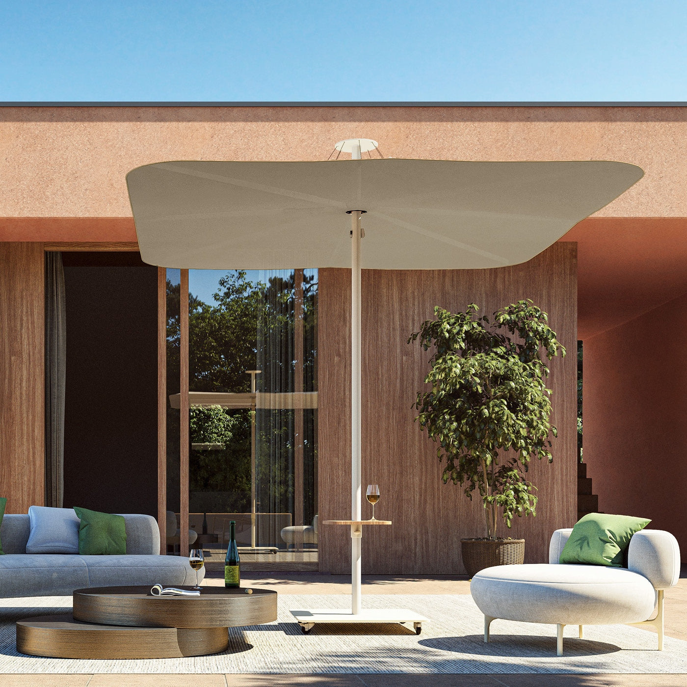 Garden Umbrella - Sun Shade - Patio Parasol - Square Umbrella - Lunaris