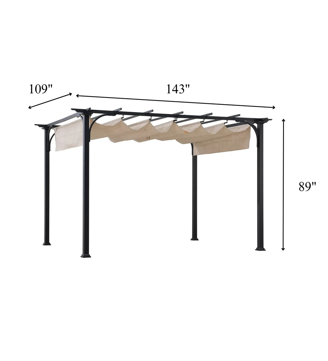 Garden Umbrella - Retractable Pergolas - Stable Patio Parasol - Square Umbrella - Pergola Cum Umbrella - PortaLux