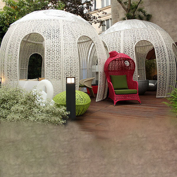 Outdoor Wicker Cabana & Gazebo - IGLUX Dome