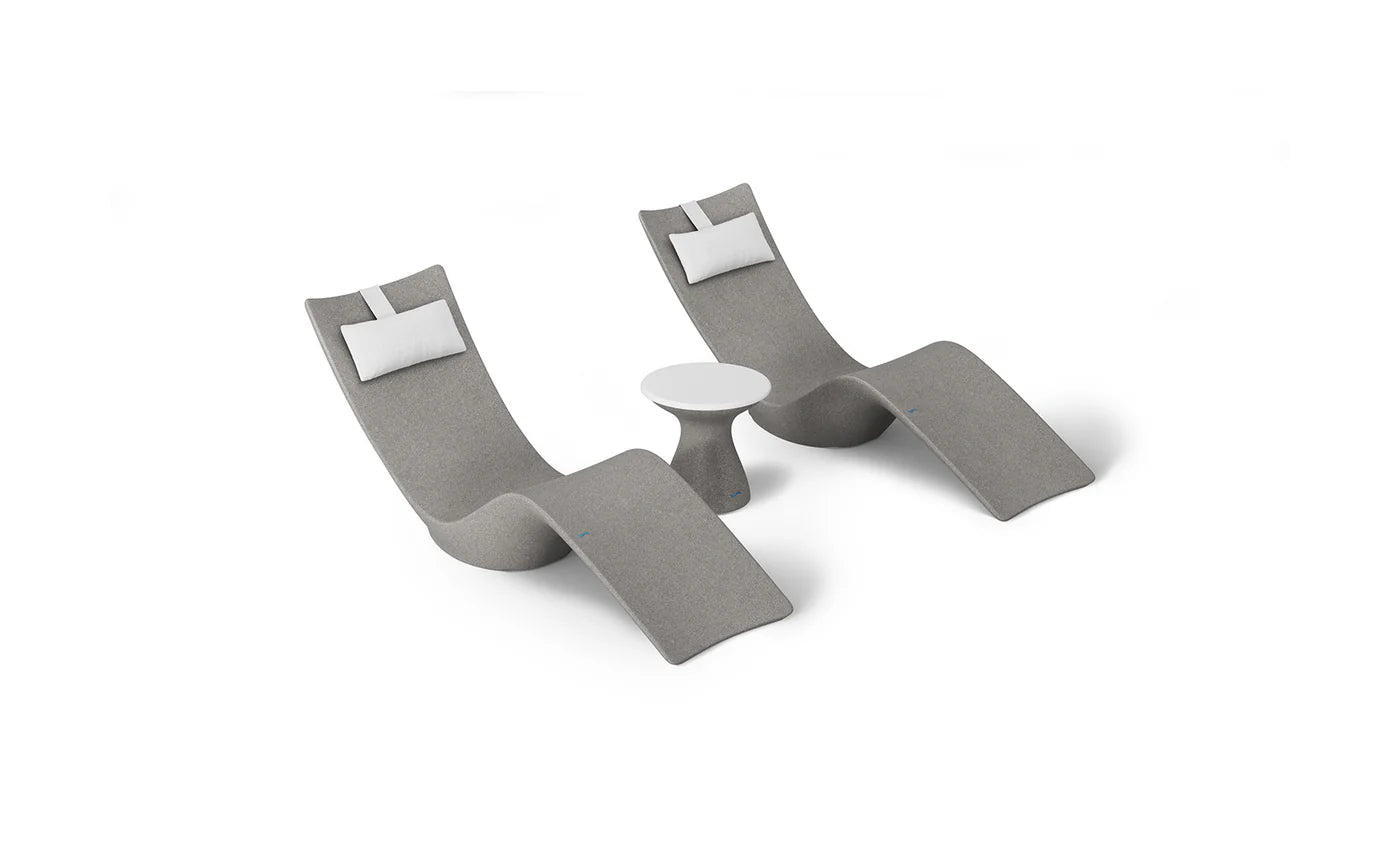 आउटडोर पूल लाउंजर एफआरपी - जलमग्न सन बेड, डूबा हुआ सन लाउंजर, पानी में डुबकी वाला सन लाउंजर फ्लुइडिक