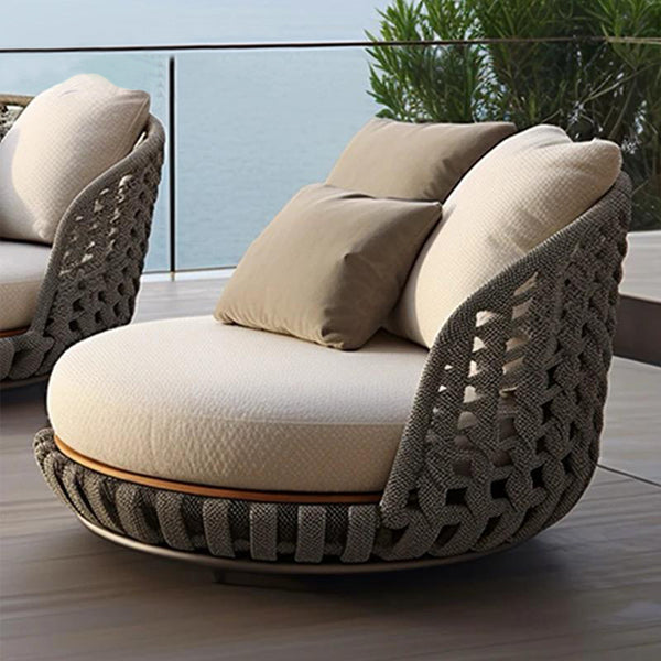 Luxurious Outdoor furniture - Buy Affordable 5 seater Outdoor Braid Rope sofa set with centre table - Buy Outdoor Sofa - Loom From LUXOX INDIA - Outdoor Lounge Chair for garden, terrace and balcony
