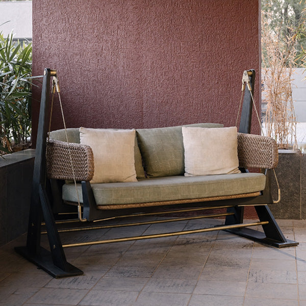 Outdoor Braided & Rope Bar Chair - Tierra Weave Swing