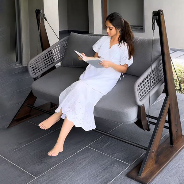 Outdoor Braided & Rope Swing - Tierra Weave Swing