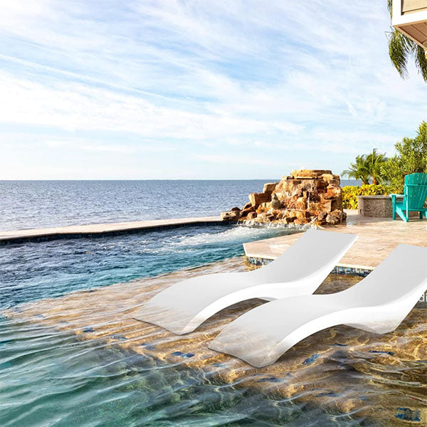 Outdoor Floating Pool Lounger FRP - Submerged Sun Bed, Immersed Sun Lounger, Water Dip Sun Lounger AeroSleek Lounger