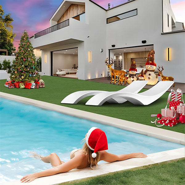 Outdoor Floating Pool Lounger FRP - Submerged Sun Bed, Immersed Sun Lounger, Water Dip Sun Lounger AeroSleek Lounger