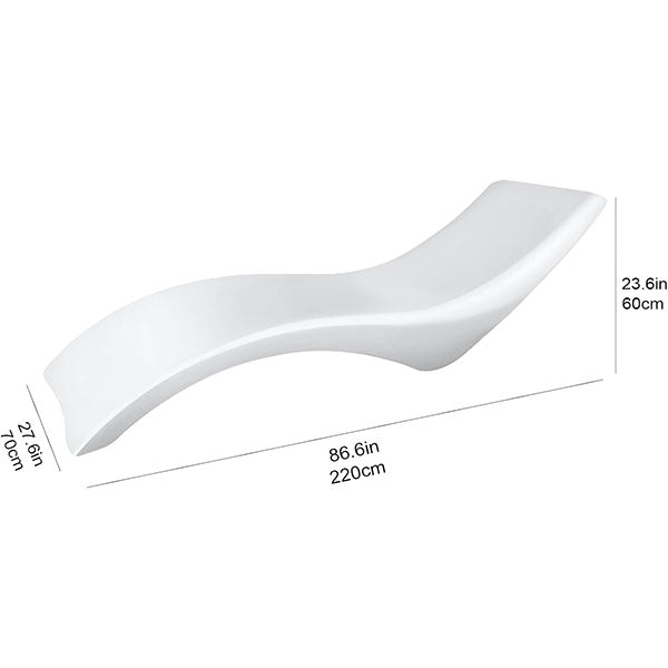 Outdoor Floating Pool Lounger FRP - Submerged Sun Bed, Immersed Sun Lounger, Water Dip Sun Lounger AeroSleek Lounger