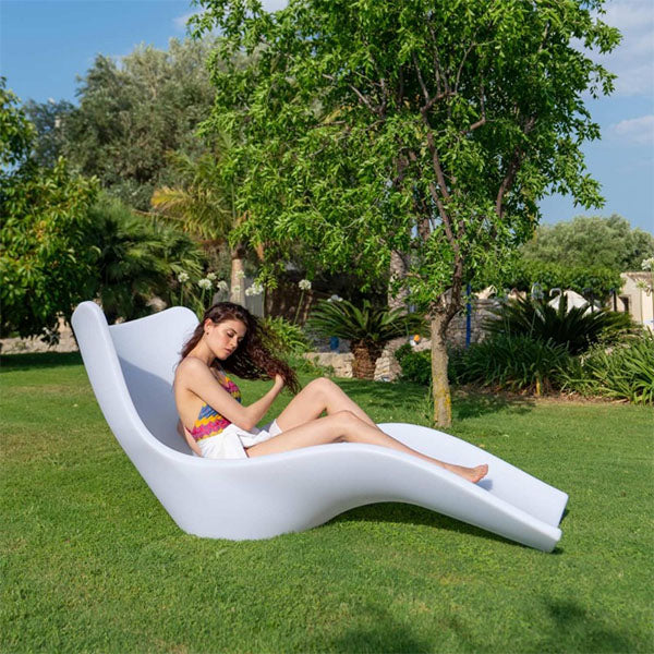 Outdoor Floating Pool Lounger FRP - Submerged Sun Bed, Immersed Sun Lounger, Water Dip Sun Lounger Serenity Curve