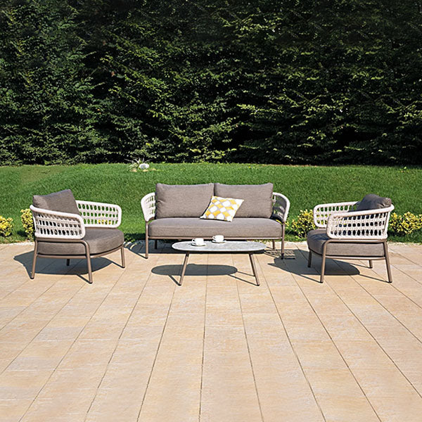 Outdoor Furniture Alluminum Braided & Rope Sofa- StrataBraid