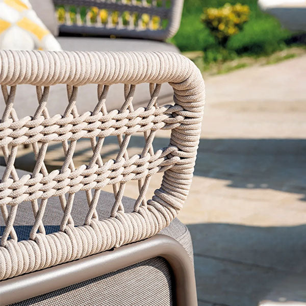 Outdoor Furniture Alluminum Braided & Rope Sofa- StrataBraid