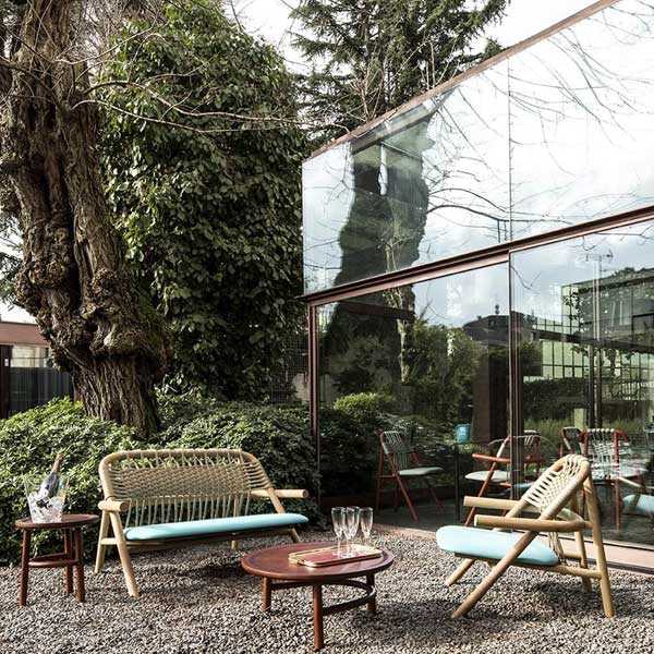 Outdoor Furniture Braided Rope Sofa, for Garden Terrace Patio