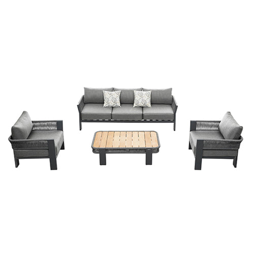 Outdoor Furniture Braided & Rope Sofa - Plumbago 06