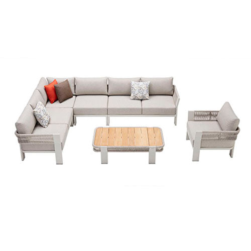 Outdoor Furniture Braided & Rope Sofa - Plumbago 08