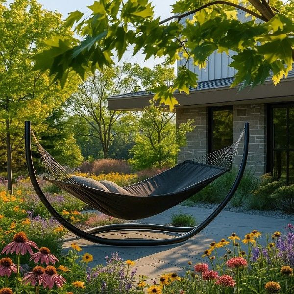 Outdoor Furniture Wicker Hammock Swing - Serene Curve