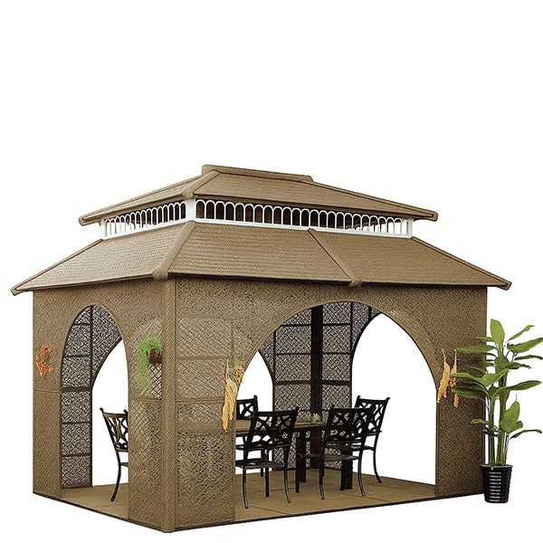 Outdoor Wicker Cabana & Gazebo - Aristocrat Weave