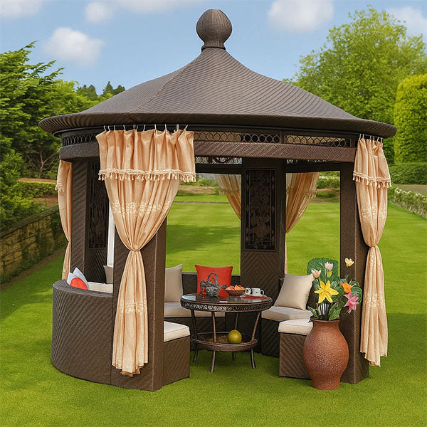 Outdoor Wicker Cabana & Gazebo - Urban Halo Gazebo