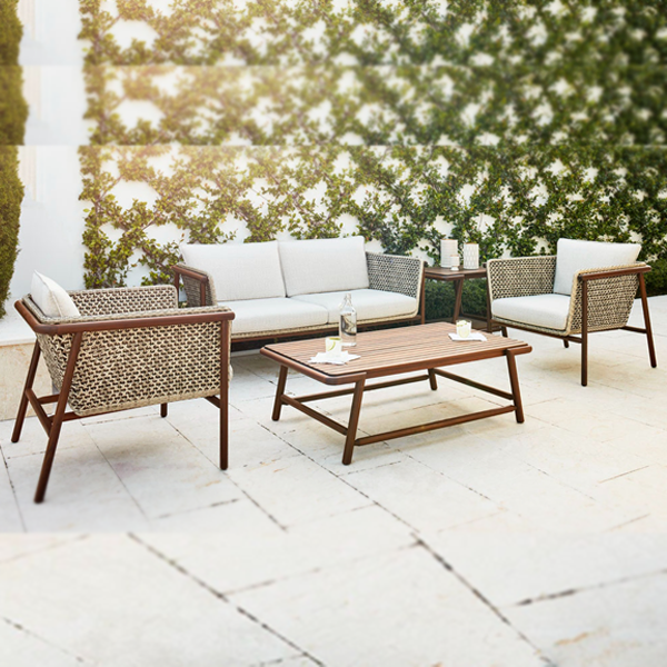 Outdoor Wicker and Alluminum Sofa- Beaumont Rattan