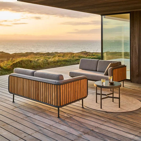Outdoor Wood & Aluminum - Sofa Set -MetalHaus