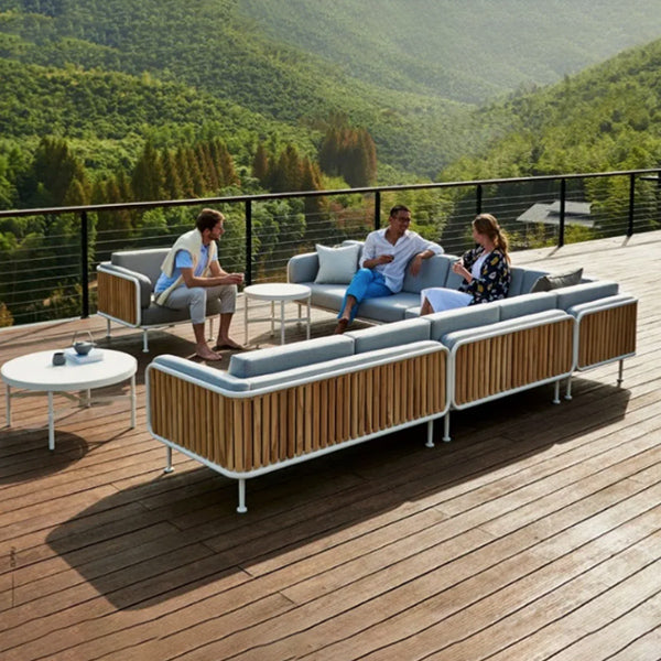 Outdoor Wood & Aluminum - Sofa Set -MetalHaus