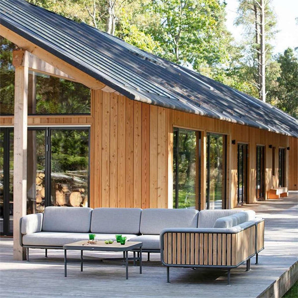 Outdoor Wood & Aluminum - Sofa Set -MetalHaus