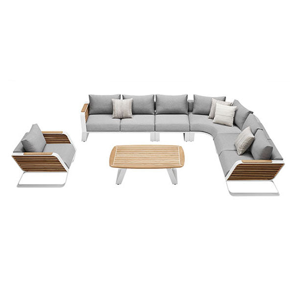 Outdoor Wood & Aluminum - Sofa Set - Classic Comfort 3