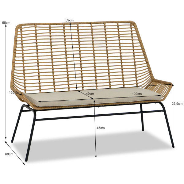 Outdoor Furniture Wicker Sofa - Concepto