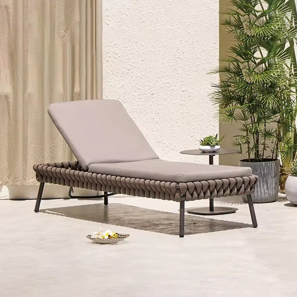 Outdoor Braided & Rope Sunlounger - Birilyant Prime