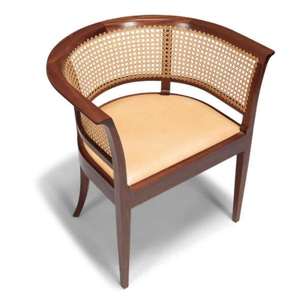 Wooden Rattan Cane Chair - Tub Chair 3