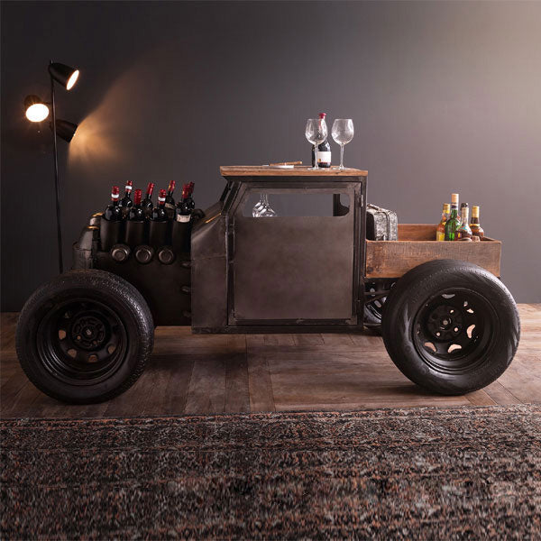 Antique Rustic Automobile Furniture - Wine Cabinet - AutoRevive