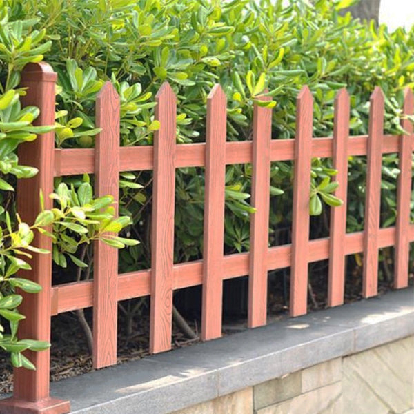 WPC Picket Fence Garden Fencing - Wood Plastic composit - Wooden Finish - WoodAura Garden Fence