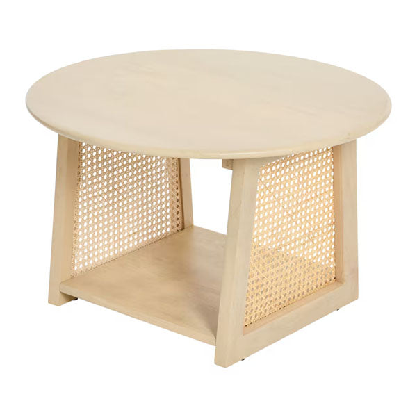 Wooden Cane Rattan Coffee Table - NaturWeave