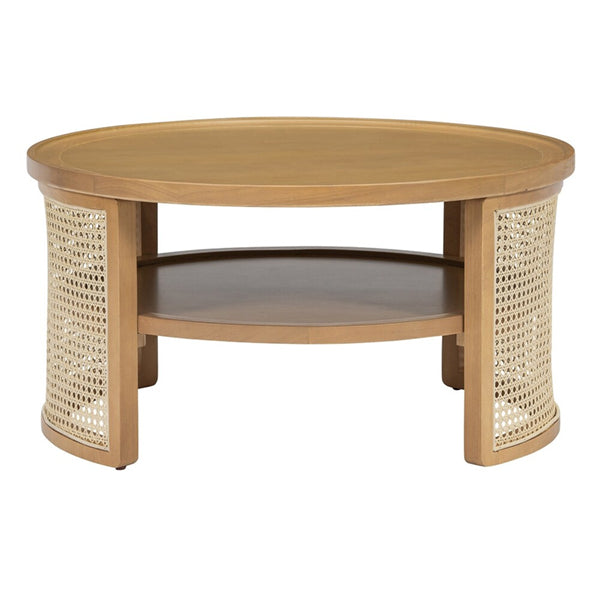 Wooden Cane Rattan Coffee Table - Pureza