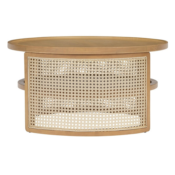 Wooden Cane Rattan Coffee Table - Pureza