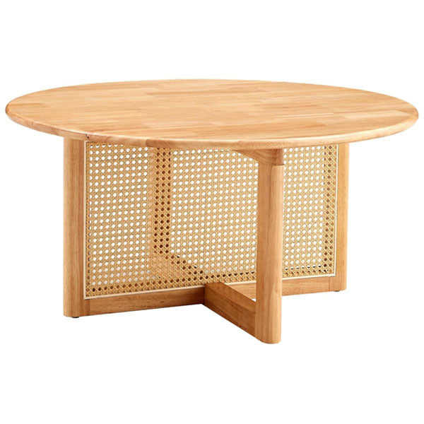 Wooden Cane Rattan Coffee Table - Zest