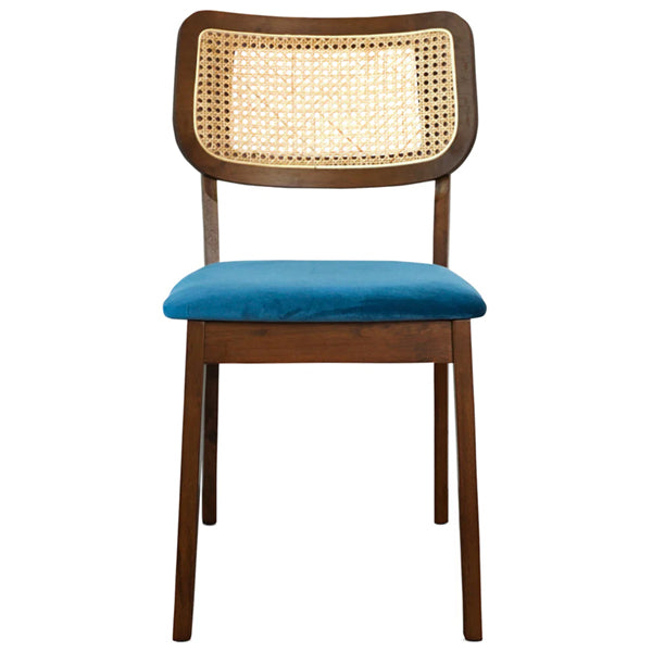 Wooden Cane & Rattan Dining Chair - Ecstasy