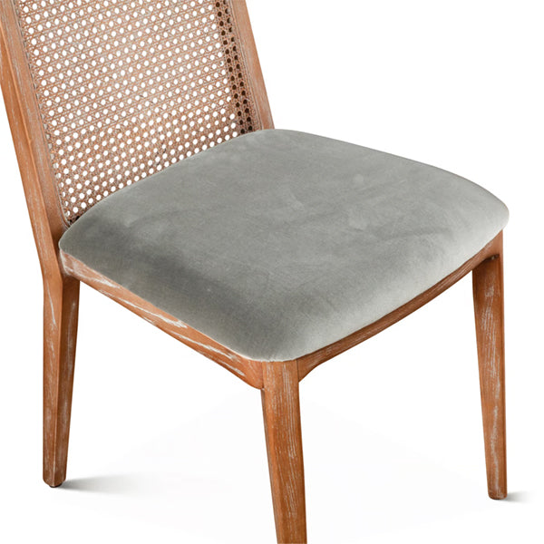 Wooden Cane & Rattan Dining Chair - Monaco