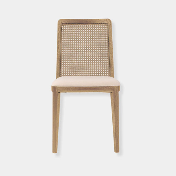 Wooden Cane & Rattan Dining Chair - Overjoy