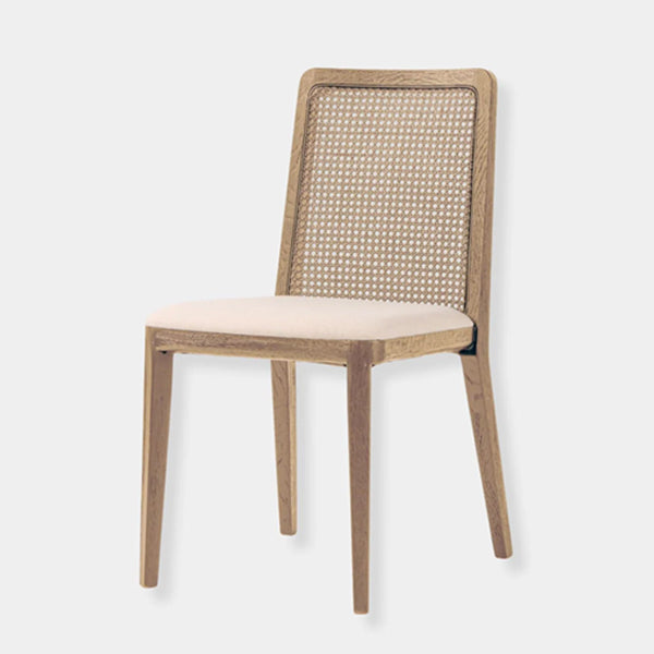 Wooden Cane & Rattan Dining Chair - Overjoy