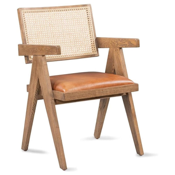Wooden Cane & Rattan Dining Chair - The Modena