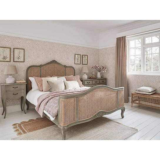 Wooden Cane & Rattan Furniture - Bed - Valentino High