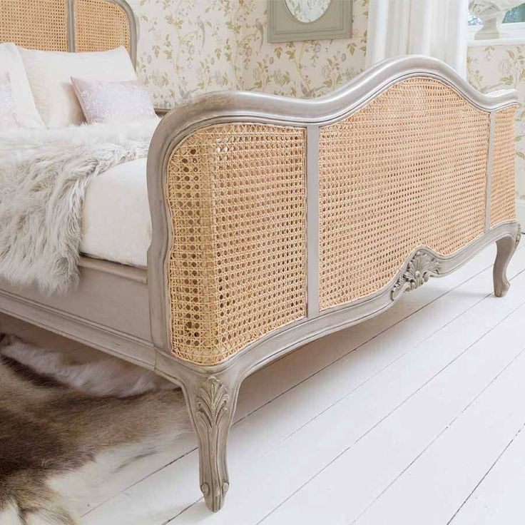Wooden Cane & Rattan Furniture - Bed - Valentino High