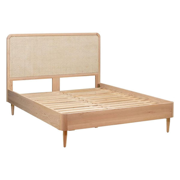 Wooden Cane & Rattan Furniture - Bed - Vintage